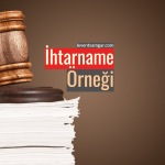11İhtarname Örneği